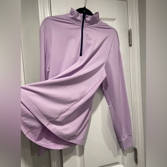 Polo Ralph Lauren Lavender Purple Quarter Zip Pullover Mock Long Sleeve Golf Top - Picture 6 of 12